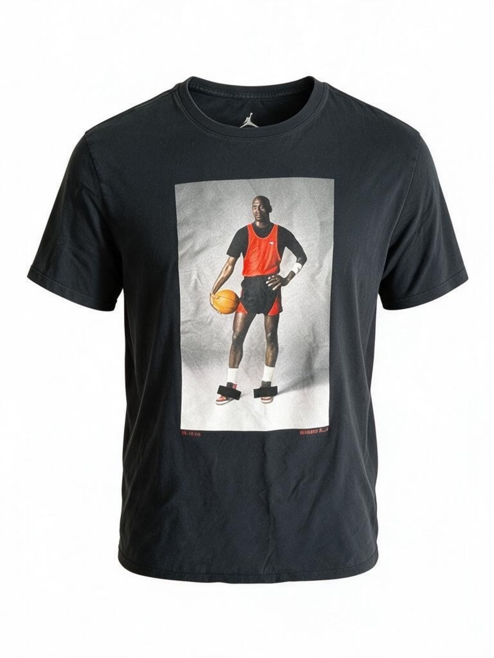 Jordan Shirt Mens Large Black Imagine If Basketball Player Graphic Tee Tagless